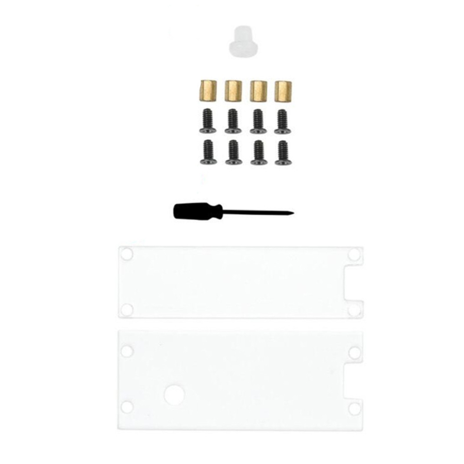Clear Acrylic Top&Bottom Panel Case With Customs Key Cap for Raspberry Pi Pico A