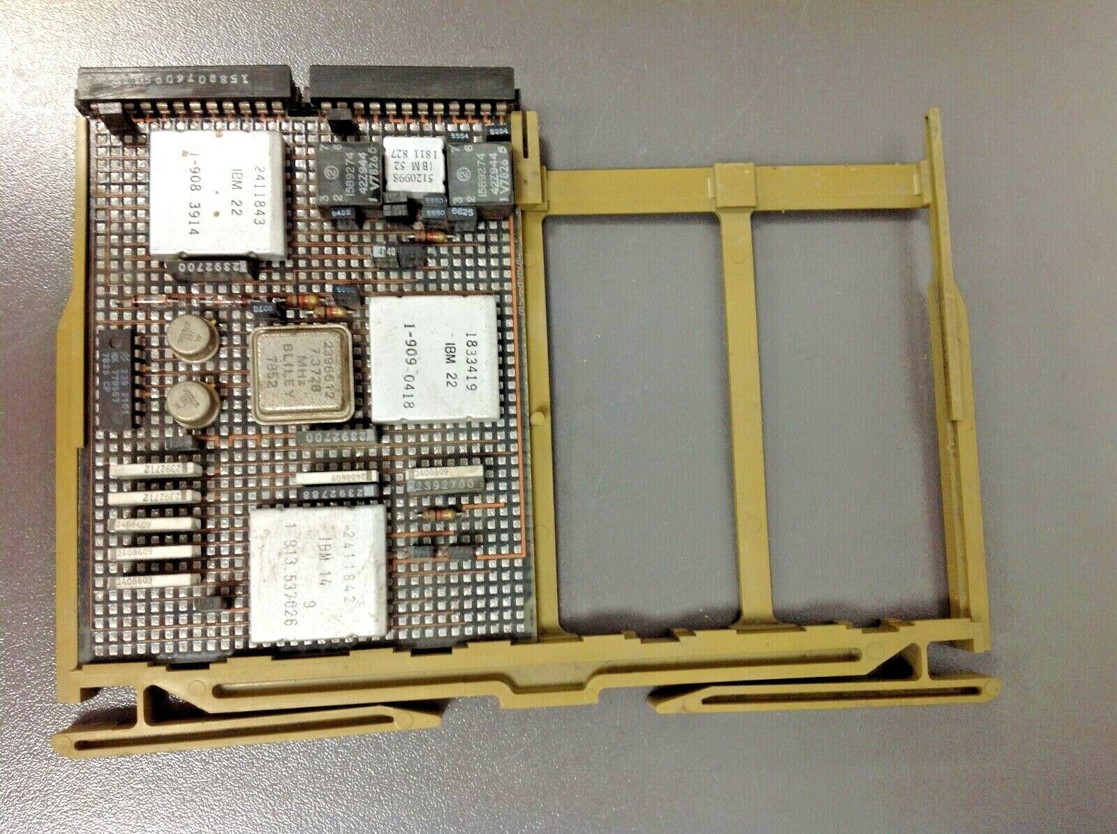 Vintage Unmarked IBM Circuit Board w Slide In Frame Marked 1588076D9533BS