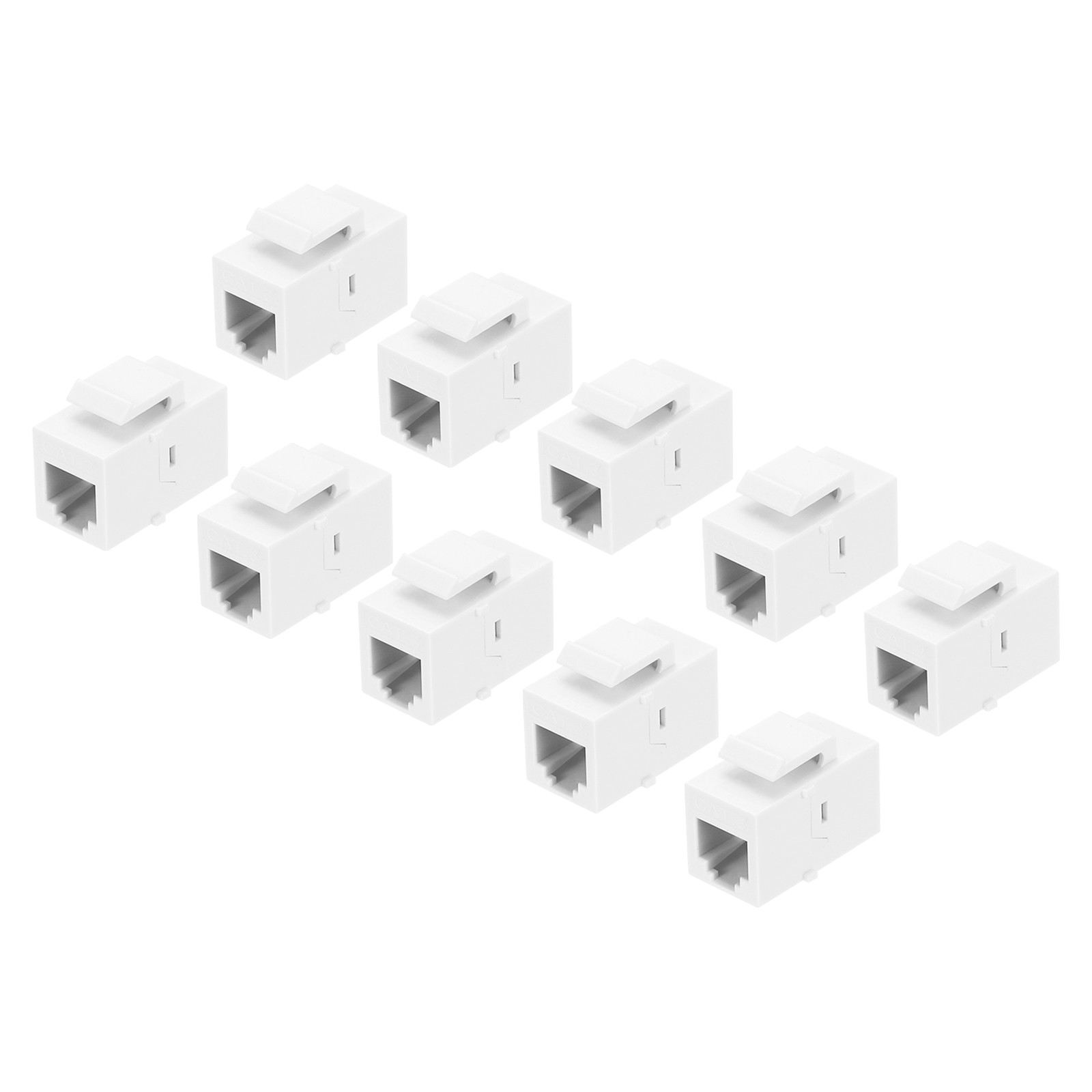 10 Pack Cat 3 Ethernet Coupler RJ11 Cat3 Coupler Jacks Ethernet Adapter, White