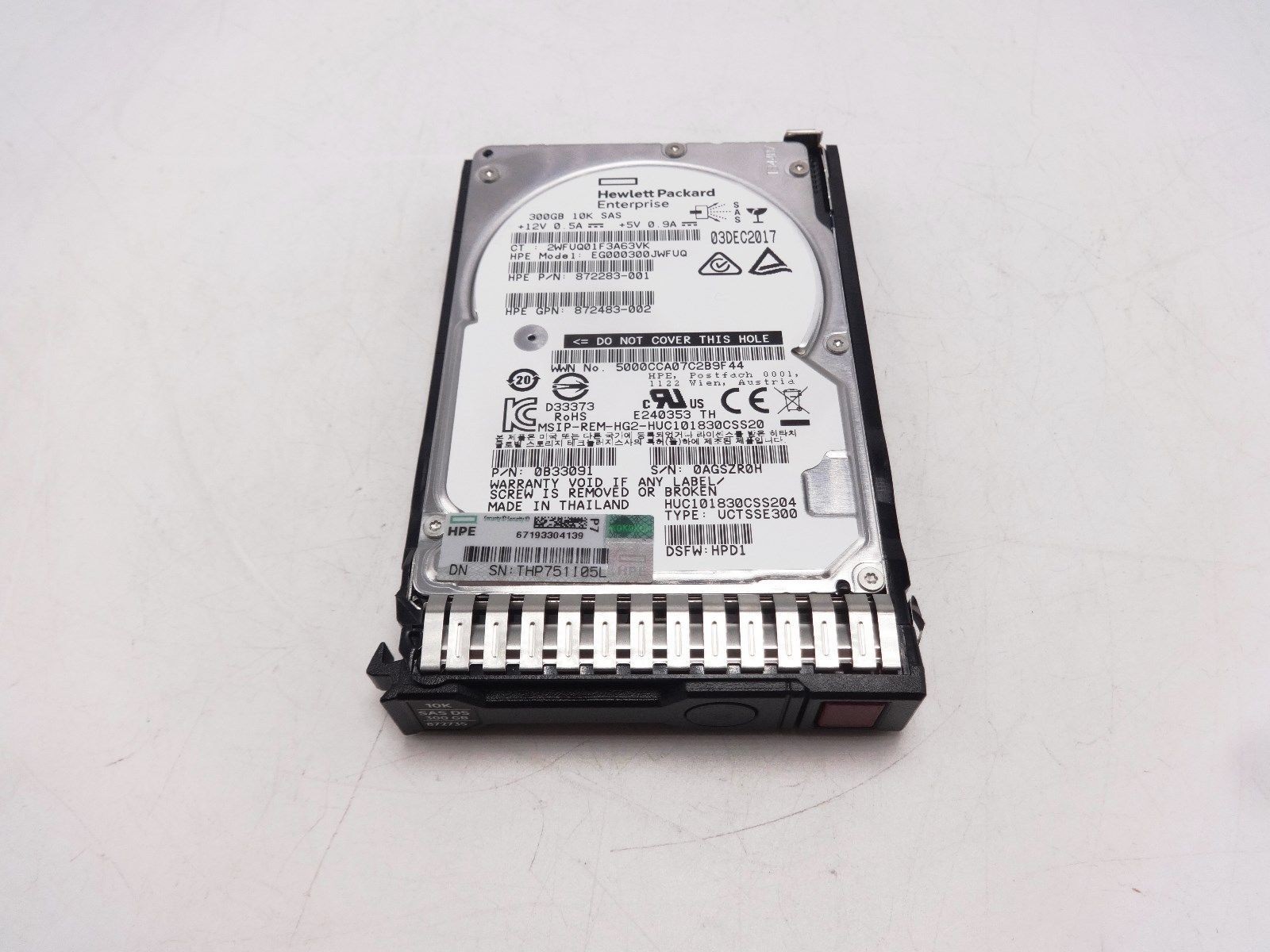 HP 872735-001 300GB 10K 12Gbps 2.5" SAS DS Hard Drive