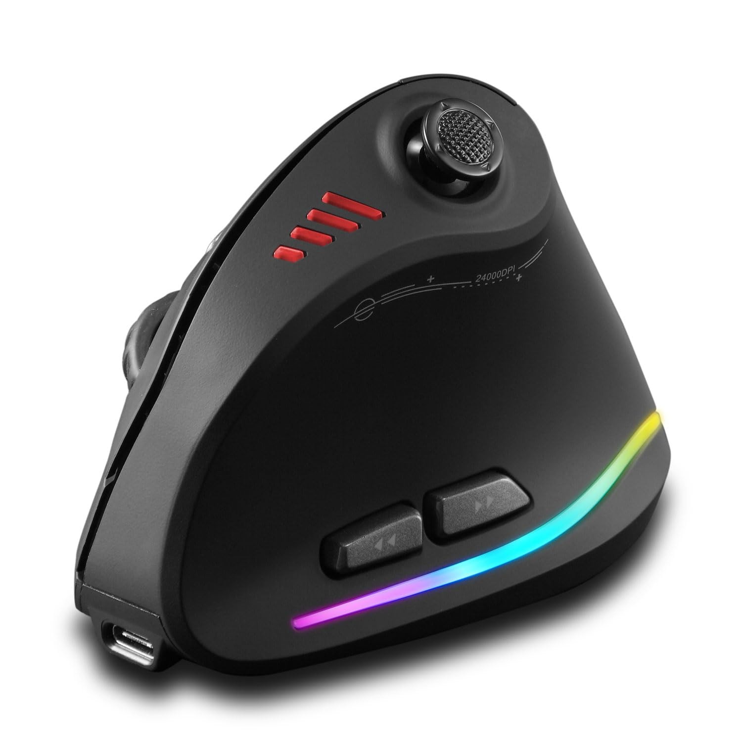 Vertical Ergonomic Gaming Mouse Joystick 24000 DPI 11 Buttons BT+2.4G
