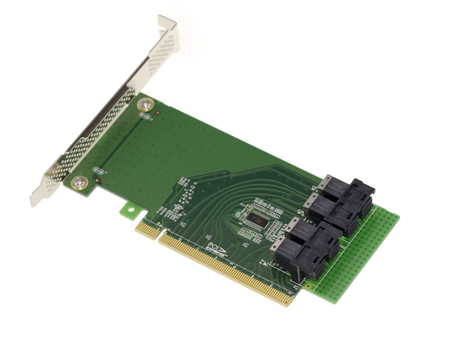 KALEA-INFORMATIQUE PCIe 16x Riser Card For 4 U.2 NVMe SSD Or 4 4X Ports SFF8643