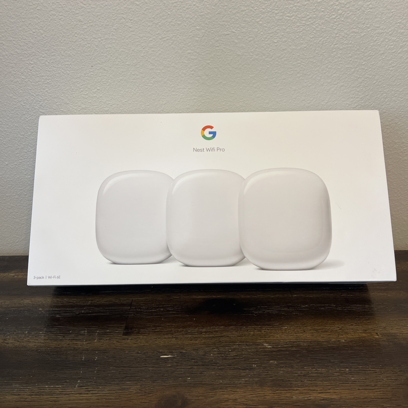 Google Nest Wifi Pro 6E 2 Port Wireless Mesh Router - Pack of 3 - Snow White New