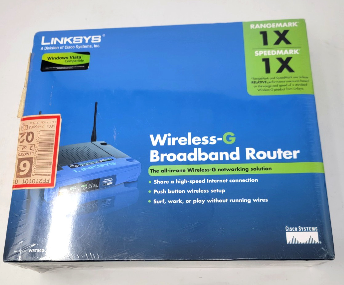 Linksys WRT54G Wireless-G Broadband 54 Mbps 4 PORT 802.11g Router NEW SEALED