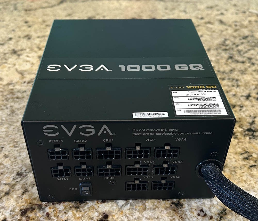 EVGA 1000 GQ 1000W 80 Plus Gold Semi-Modular Power Supply (210-GQ-1000)