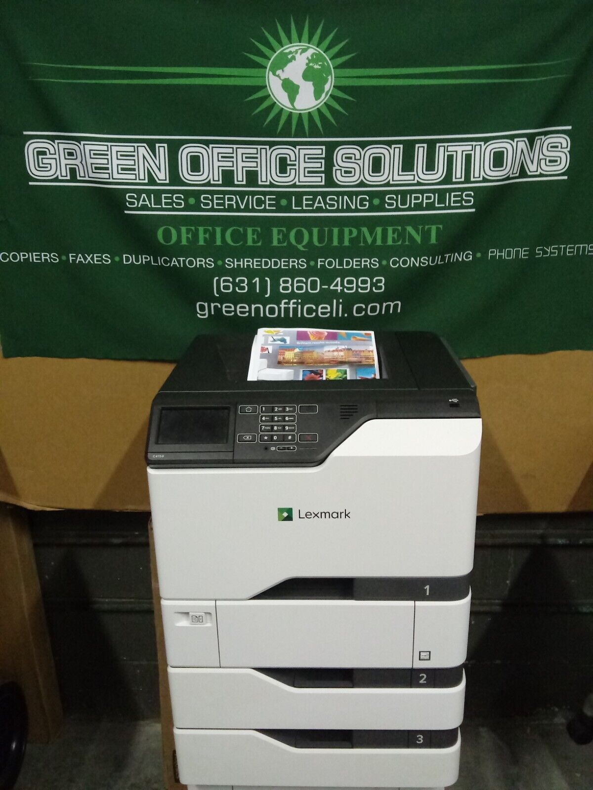 Lexmark C4150 FULL COLOR NETWORKED COMMERCIAL PRINTER Low Meters 