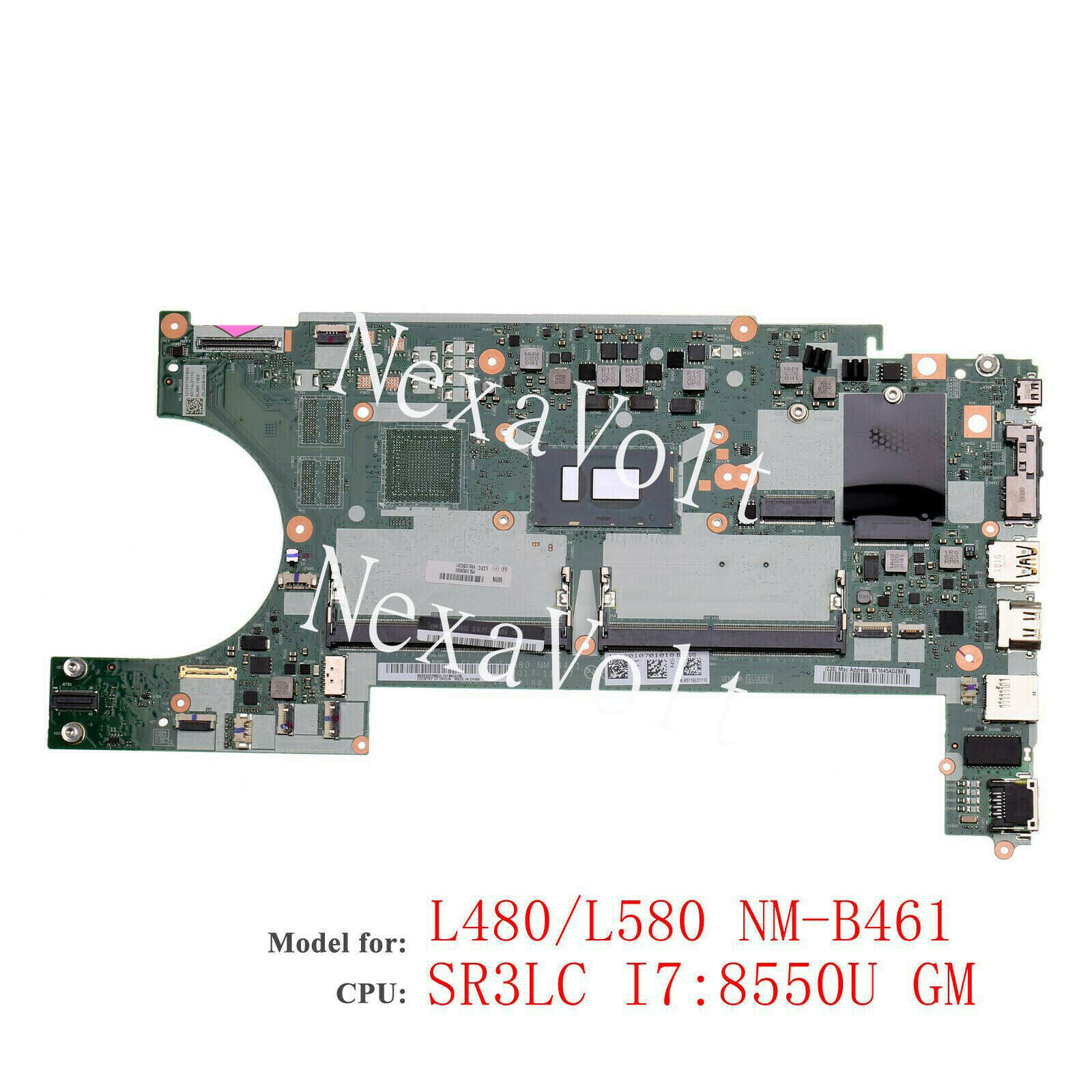 1PCS 02DC000 For Lenovo ThinkPad L480 L580 NM-B461 Laptop Motherboard i7-8550U
