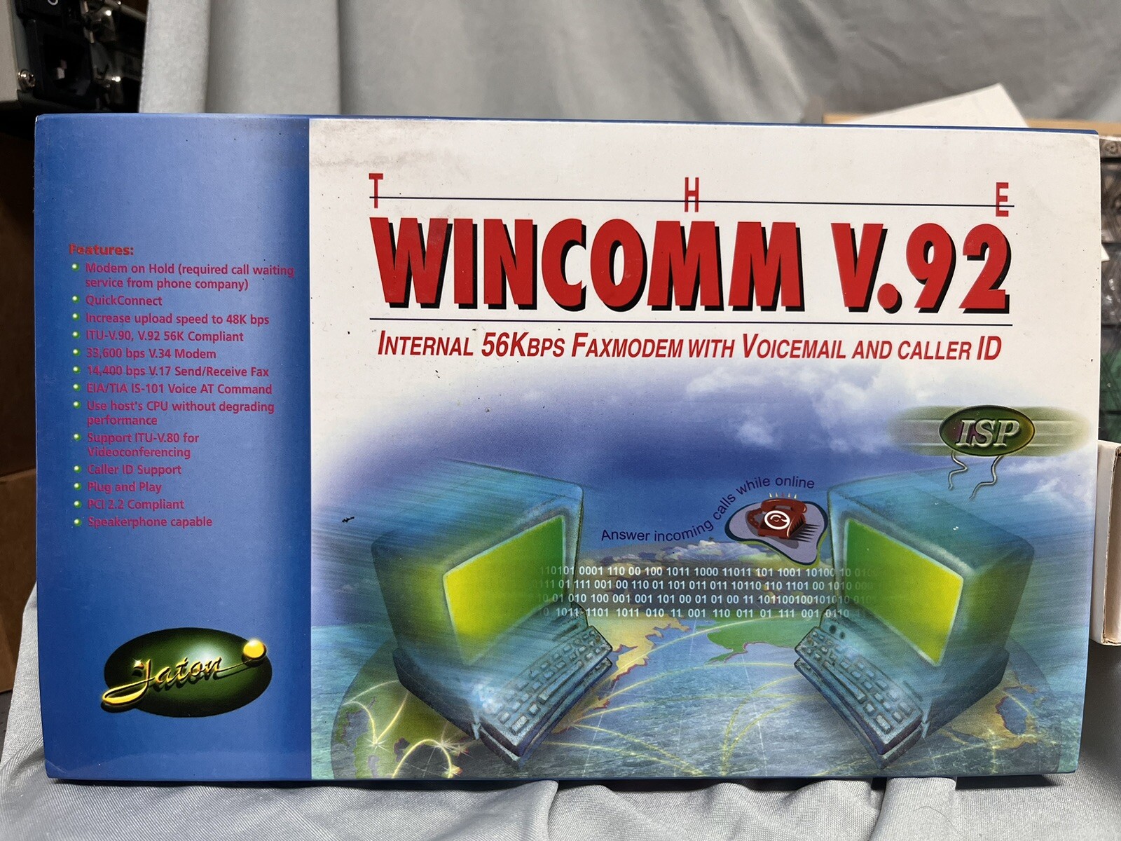 Vintage NOS WINCOMM V.92 Internal 56Kbps Faxmodem with Voicemail and Caller ID