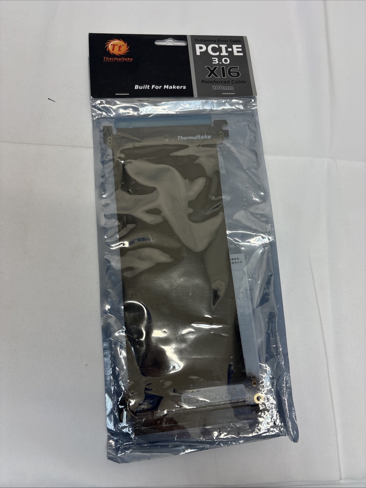 NEW Thermaltake TT Gaming PCI-E X16 3.0 Black Extender Riser Cable