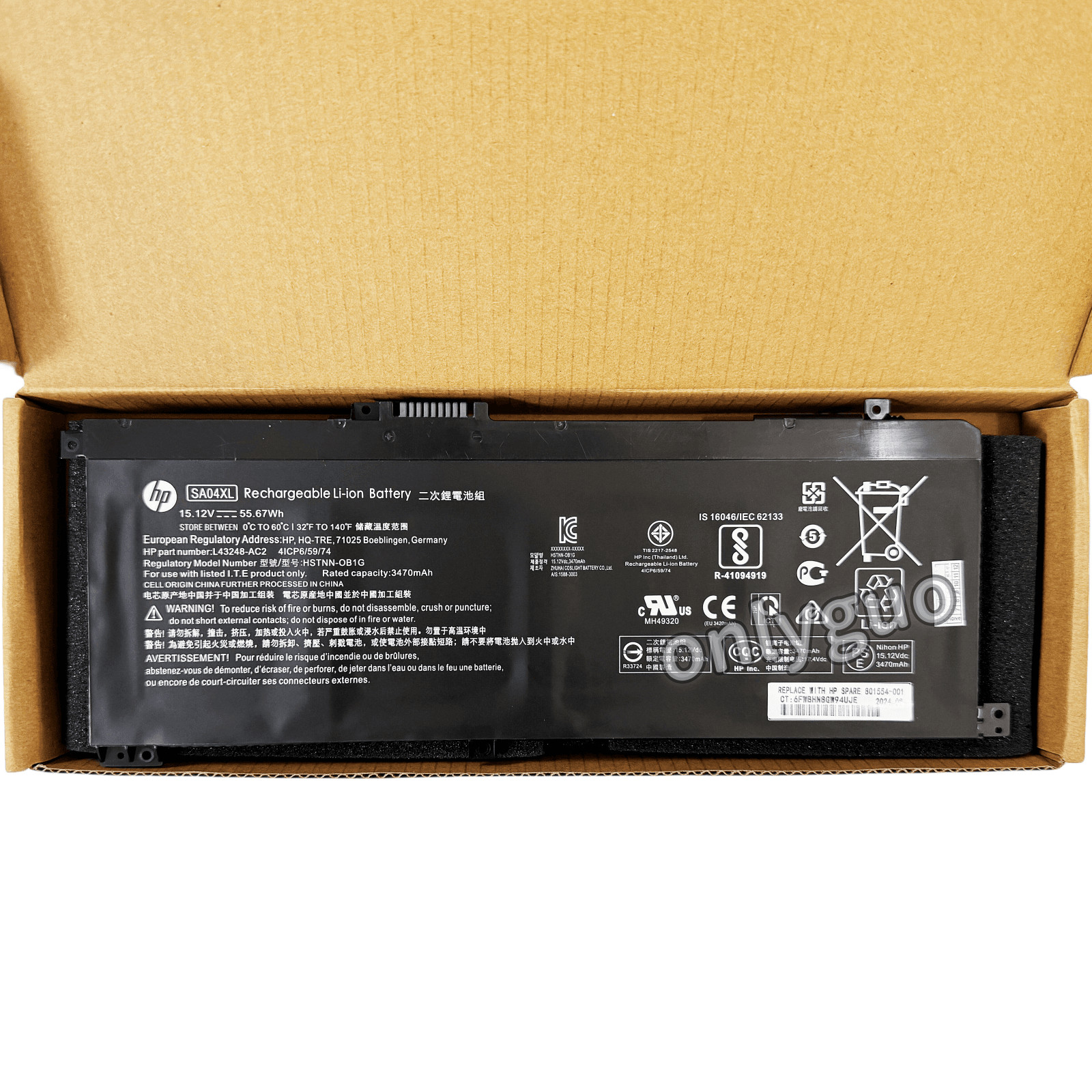 Genuine SA04XL L43248-AC2 L43267-005 Battery for HP Envy X360 15-DR 15-DS 15M-DR