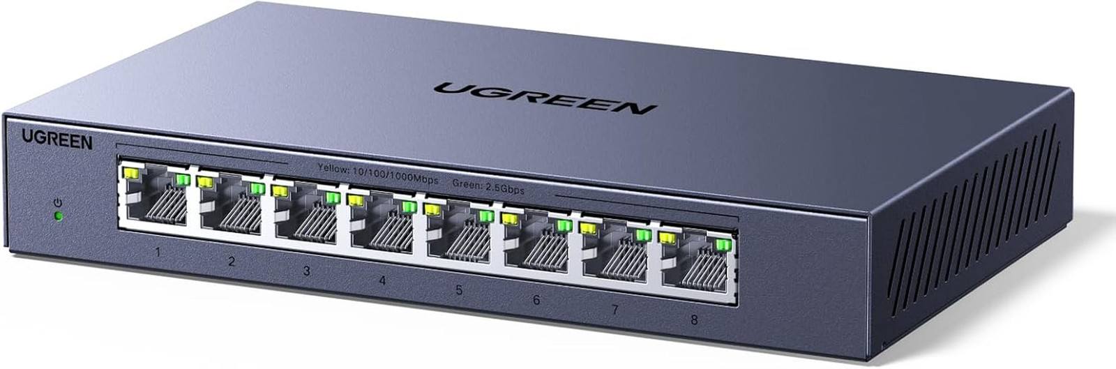 2.5Gb Switch, 8-Port Ethernet Switch, 8 X 2.5Gb Uplink Plug & Play