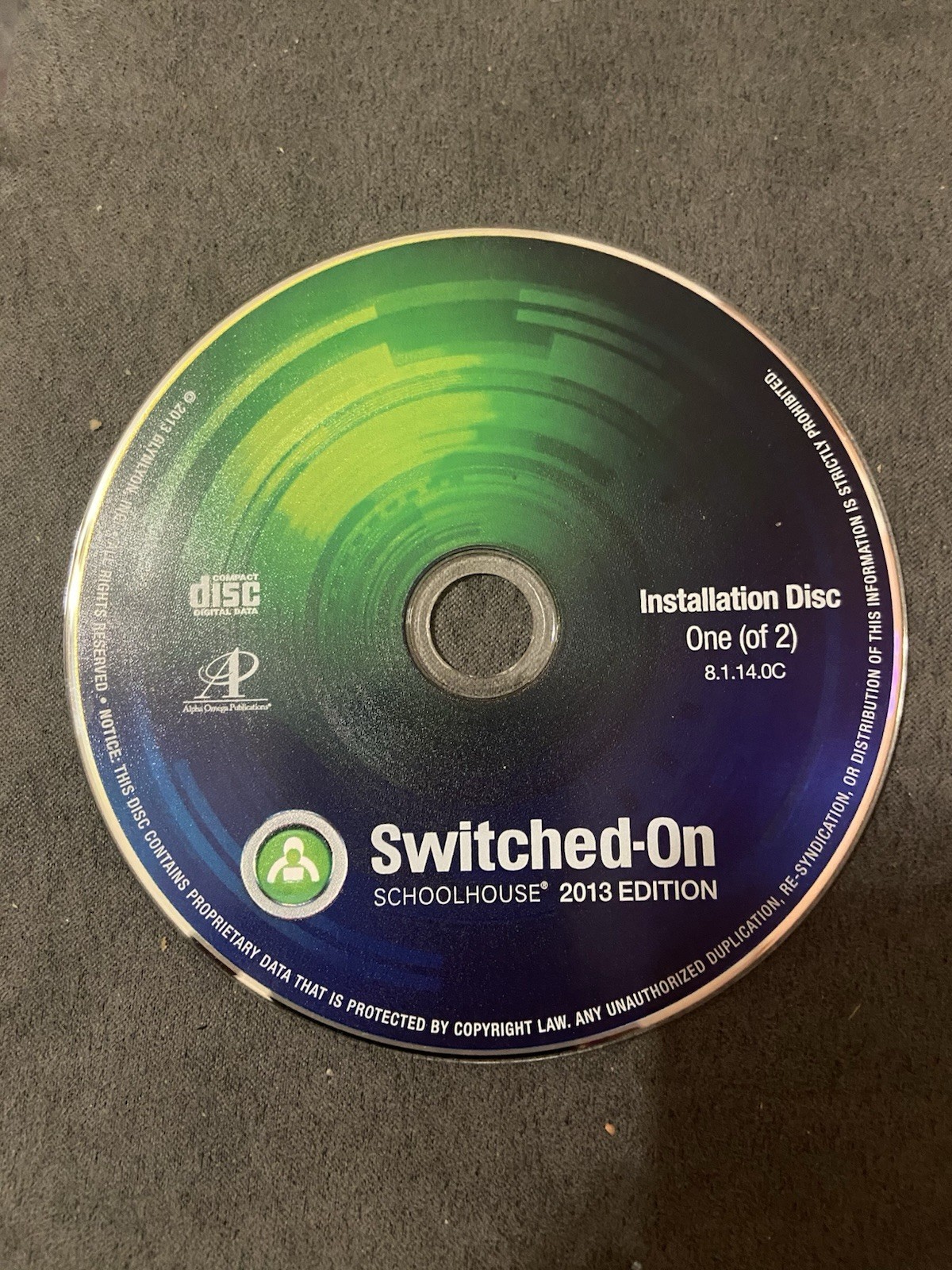 Switched-On Schoolhouse 2013 Edition Early Learning Installation Disc 