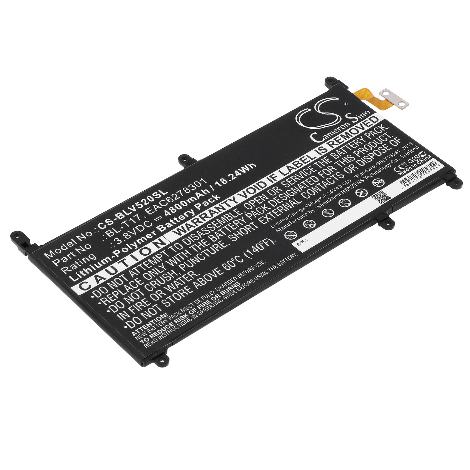 4800mAh Battery for LG G Pad III 8.0,G Pad X 8.3,VK815 BL-T17,EAC6278301