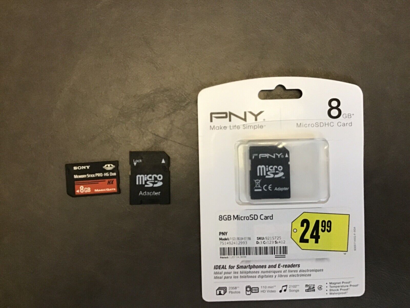 PNY Micro SD microSD 8gb Formatted Ready to use Data storage chip t