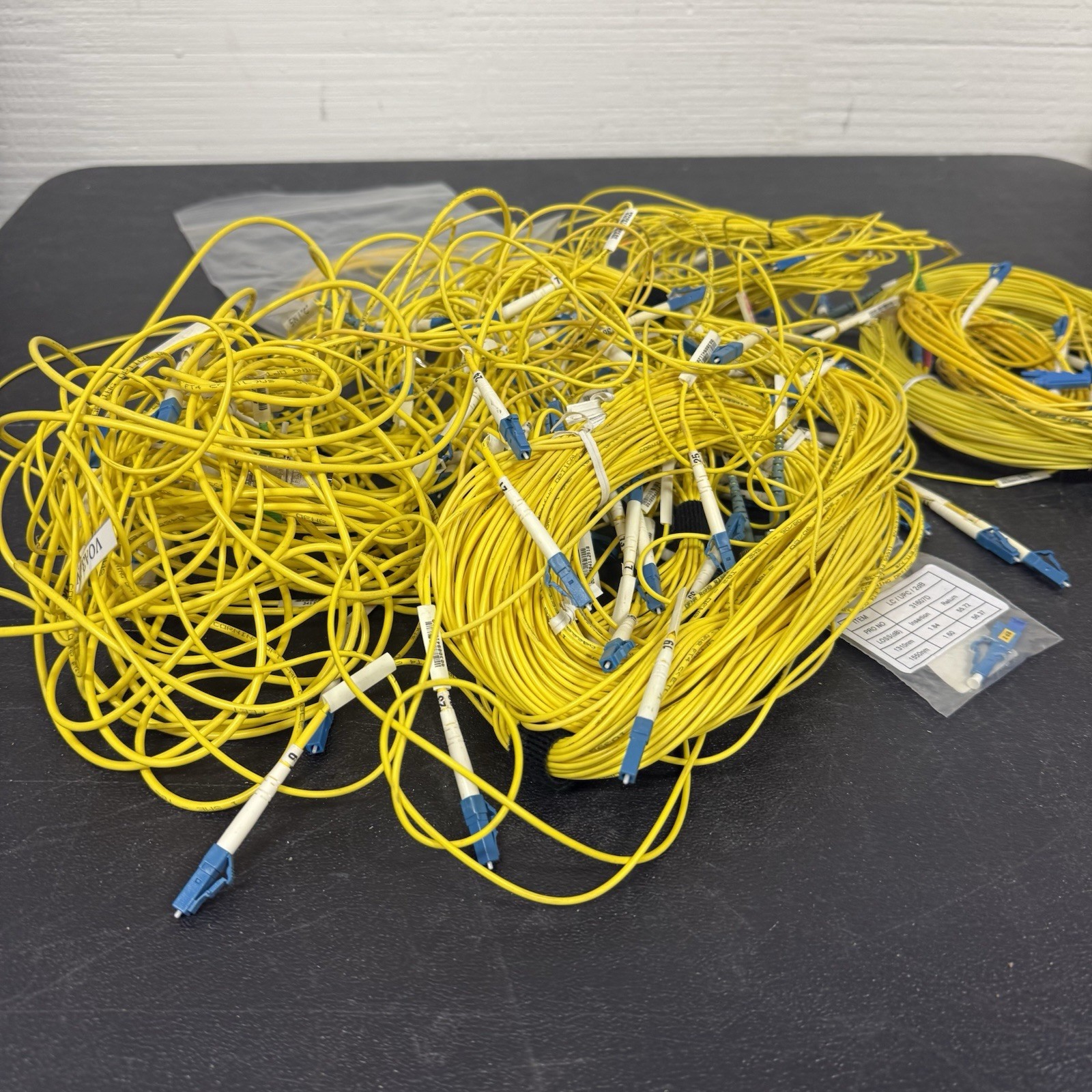 Large Lot Corning Single Mode Fiber Optic Patch Cables LC UPC APC Mixed Lengths