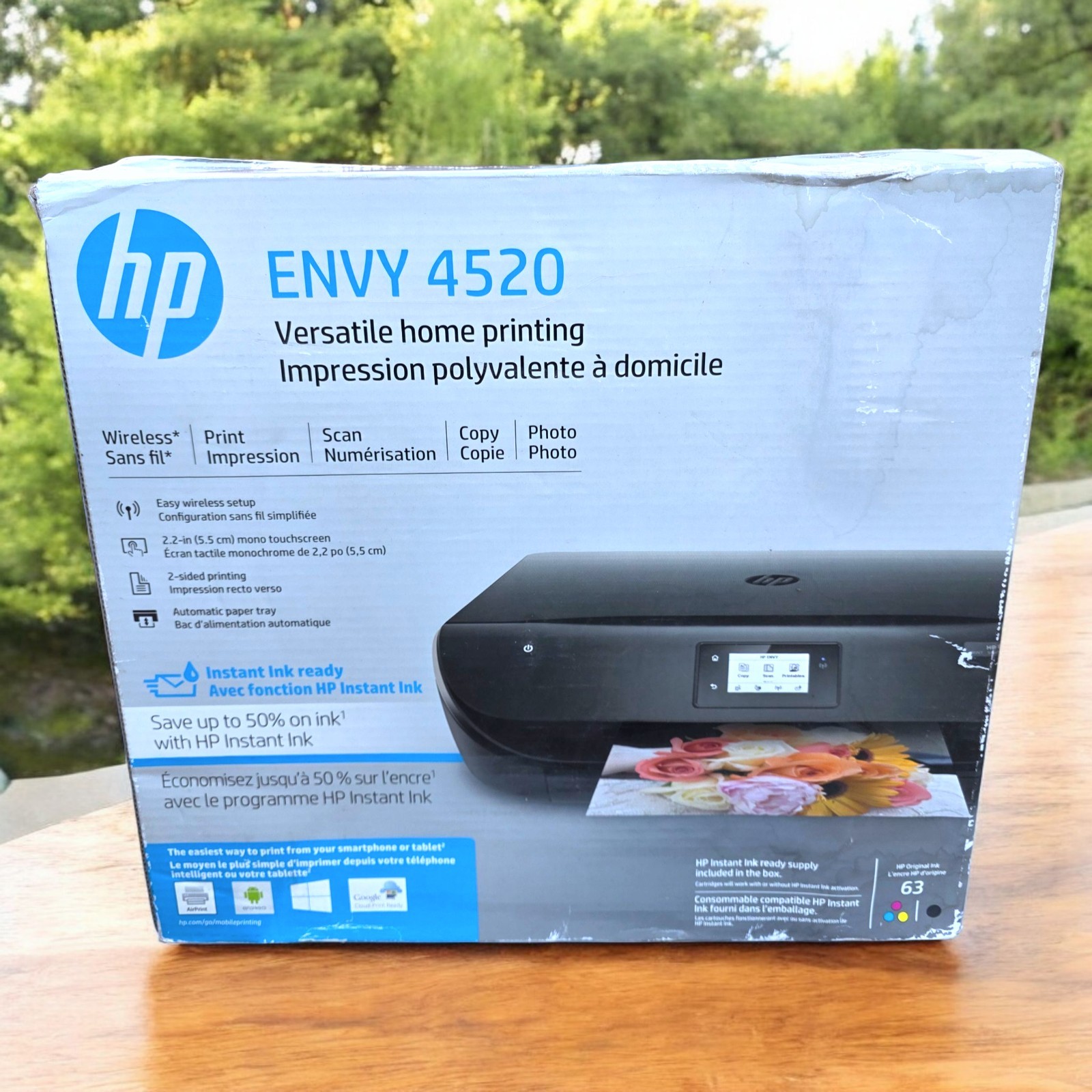 HP Envy 4520 All-In One Wireless Print Scan Copy Photo Inkjet Printer OPEN BOX