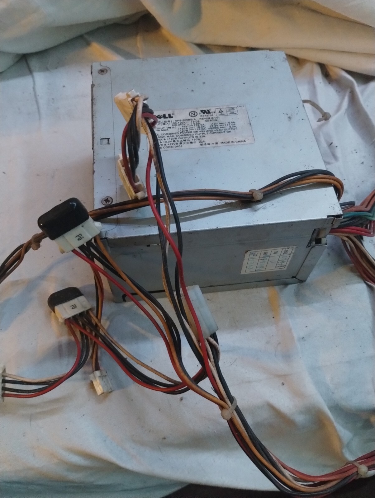 Dell NPS-305BB A power supply.with cord 305 W. Used. Sold as is.