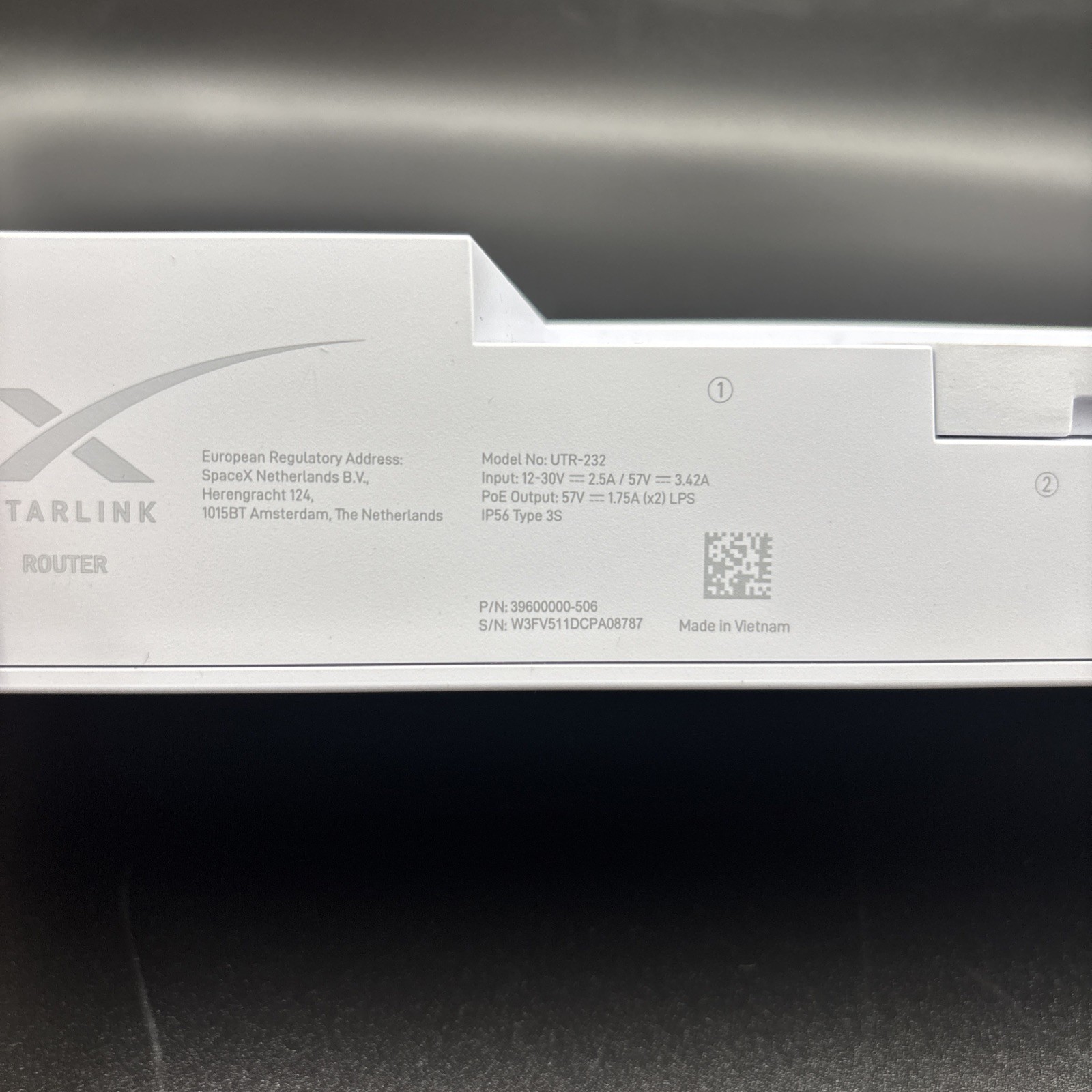 Starlink UTR232 WiFi 6 Router Bundle w 57V Power Supply UTP232C G2U