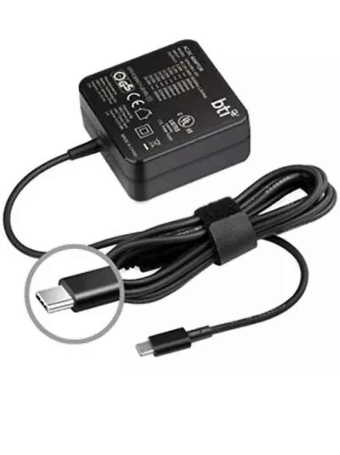 BATTERY TECHNOLOGY 65WUSB-C-BTI USB TYPE C DESKTOP AC ADPT BLACK