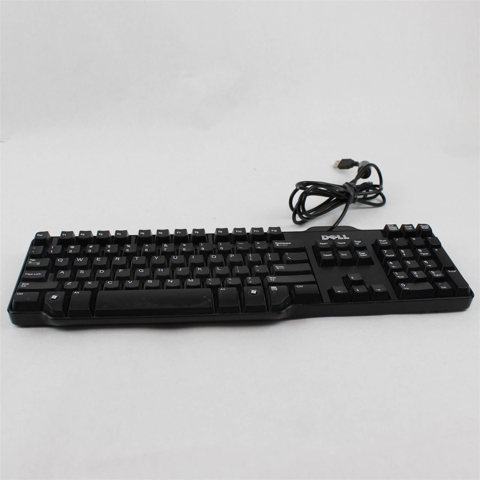 Dell L100 Mechanical USB Wired Keyboard Black w/Num Pad OEM Used