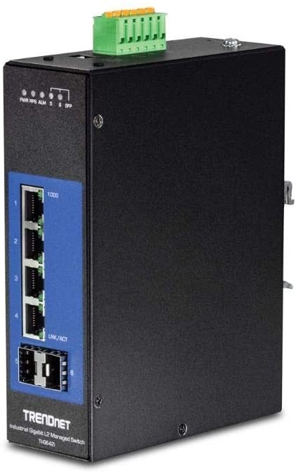TRENDnet TI-G642i 6-Port Industrial Gigabit L2 Managed DIN-Rail Switch