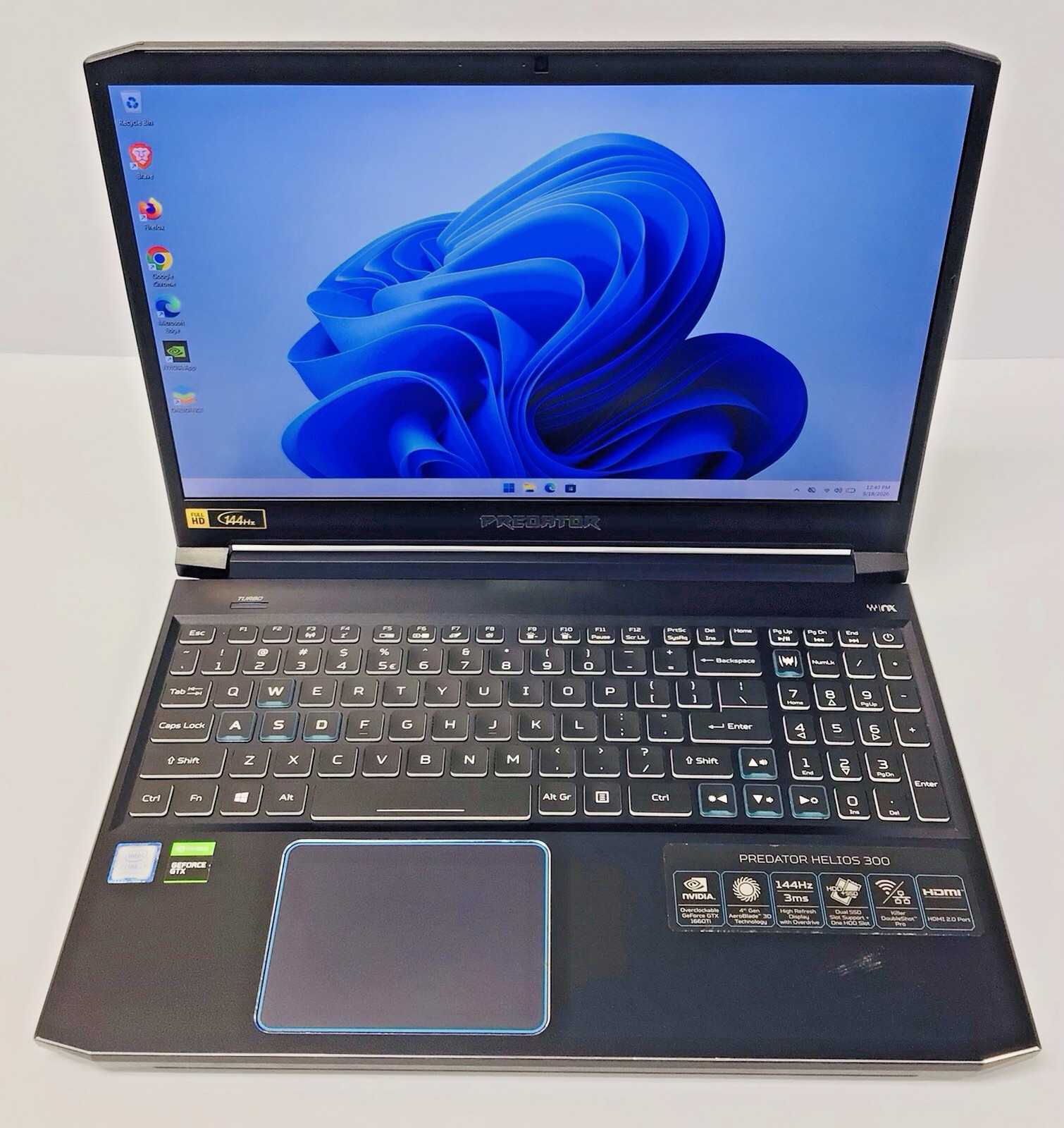 Acer Predator Helios 300 i7-9750H 16GB 512GB SSD GTX 1660 Ti 144Hz Win11