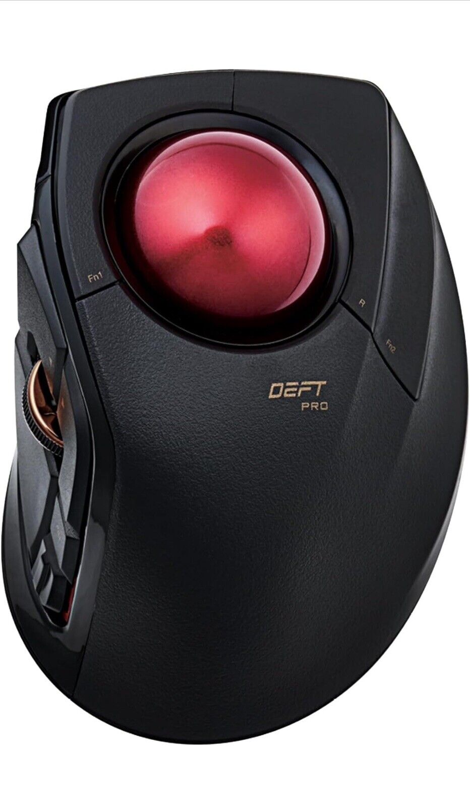 ELECOM DEFT PRO Trackball Mouse Wired/Wireless Bluetooth Ergonomic Design -Black
