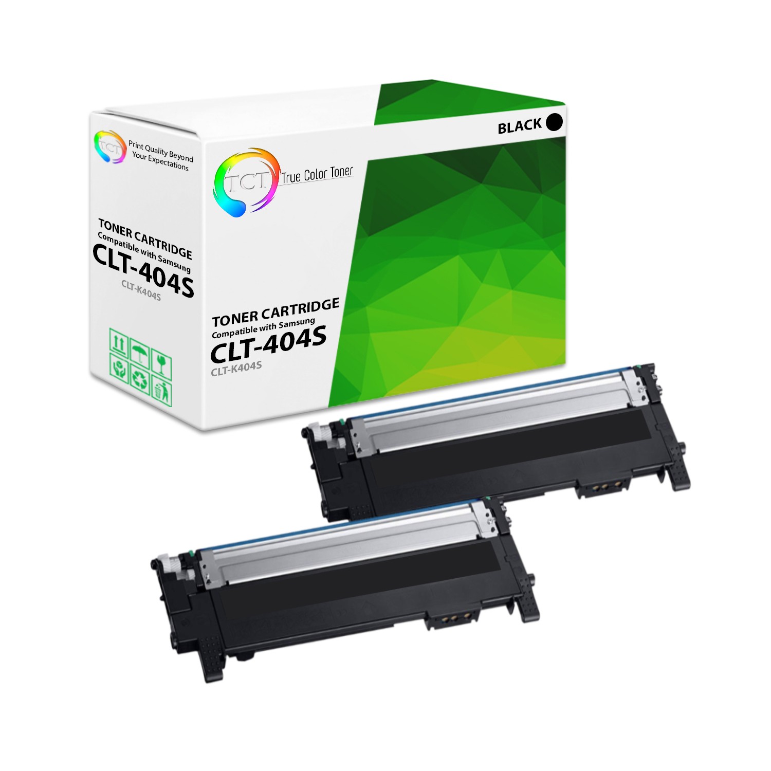 2Pk TCT CLT-404S K404S Black For Samsung C430W C480FW Compatible Toner Cartridge