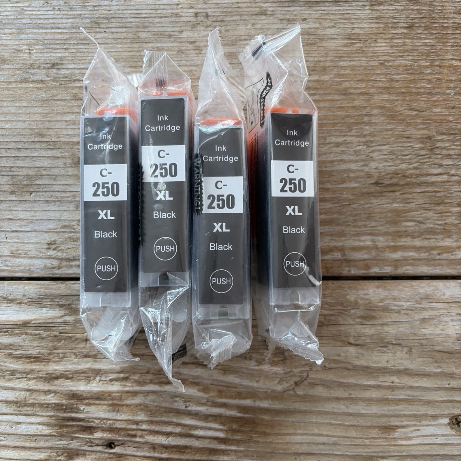 Compatible Cartridge Cannon PGI 250 Xl Black Lot of 4 New Sealed