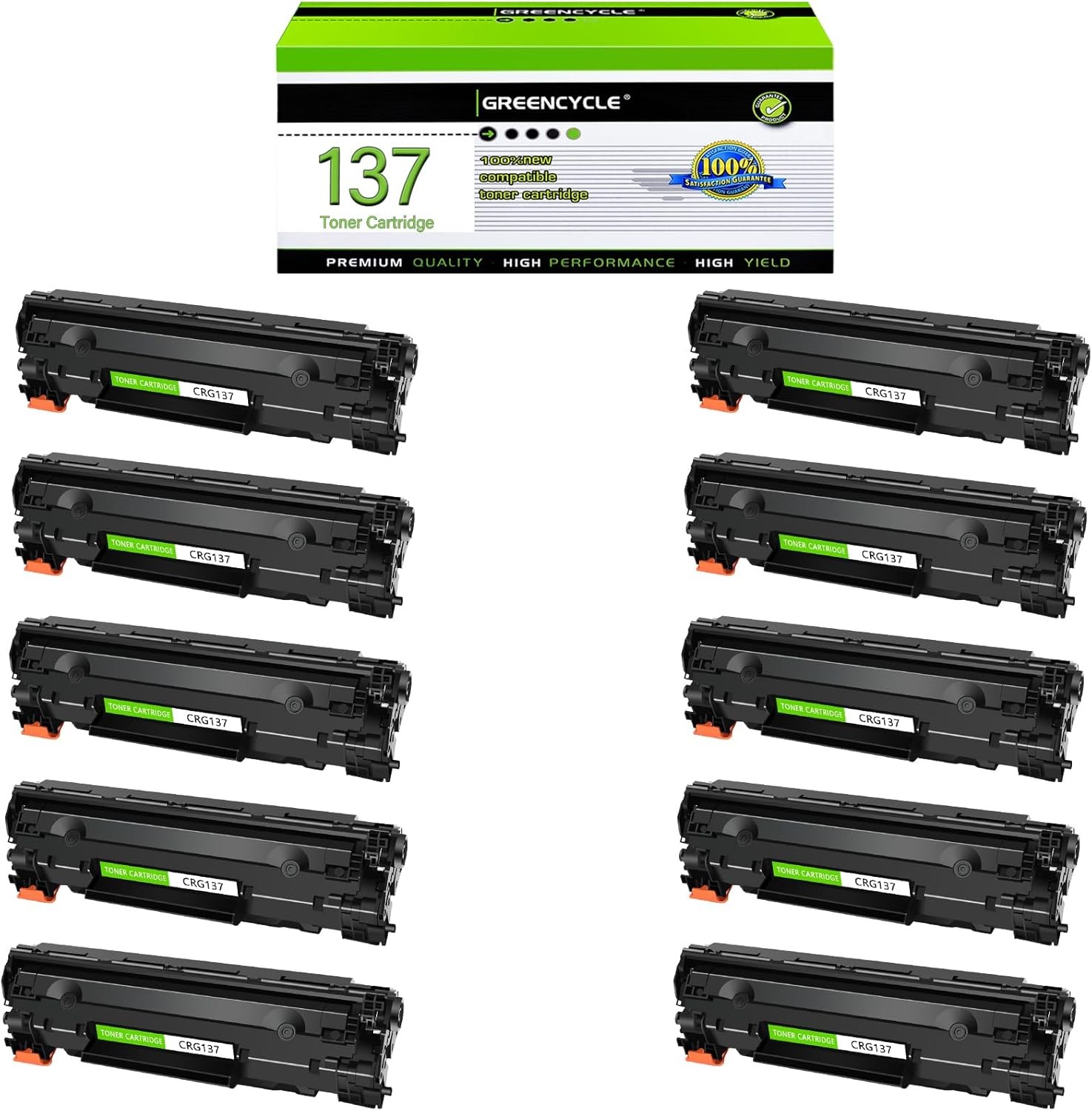 10x Replacement For Canon 137 9435b001aa Black Toner Cartridge imageCLASS MF236n