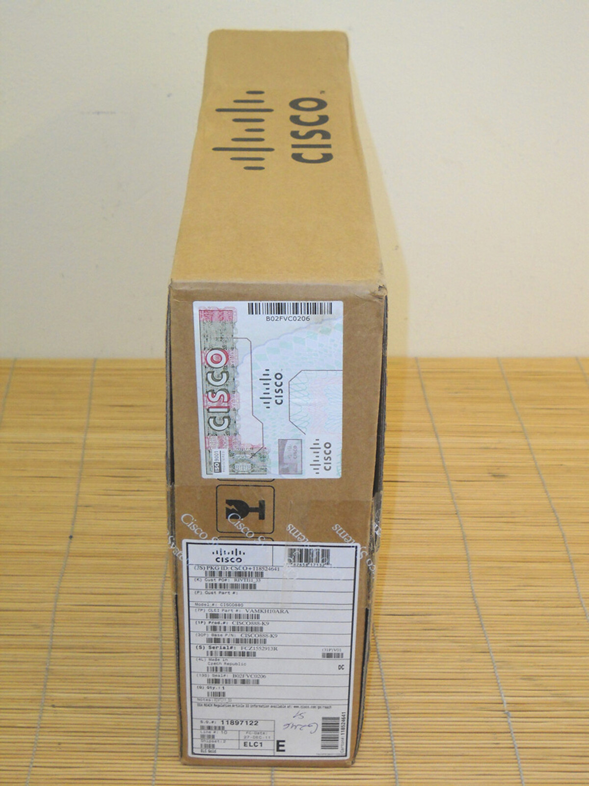 New Cisco 888G-K9 Cisco 888 G.SHDSL Sec Router w/ 3G B/U New Sealed 