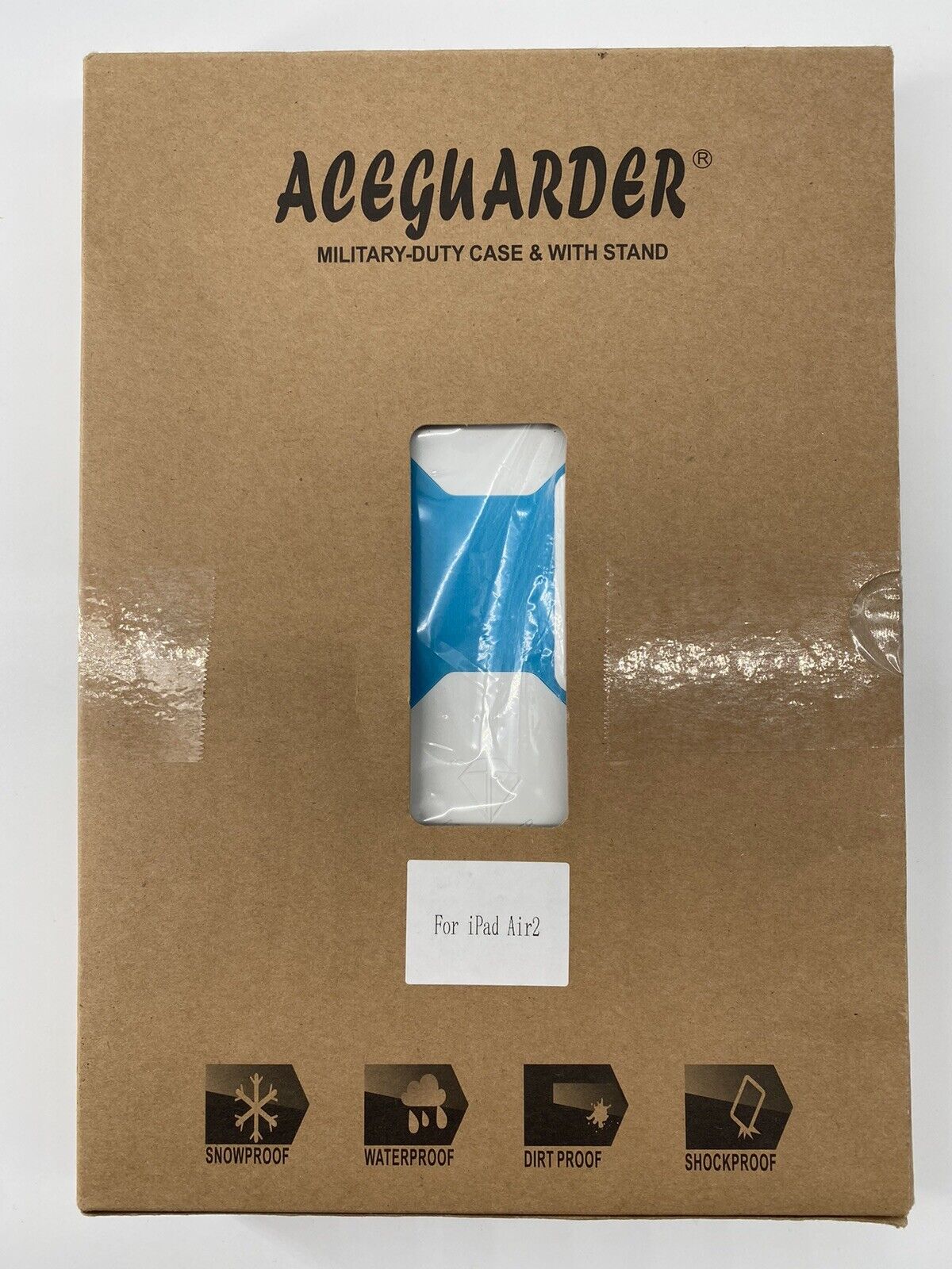 Aceguarder- iPad Air 2 Blue White Shockproof Dirtproof Rainproof Case