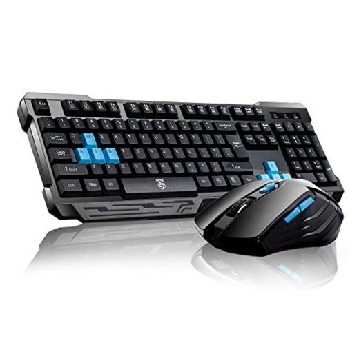 Keyboard Mouse Combos, Waterproof Multimedia 2.4GHz Wireless Gaming Keyboard