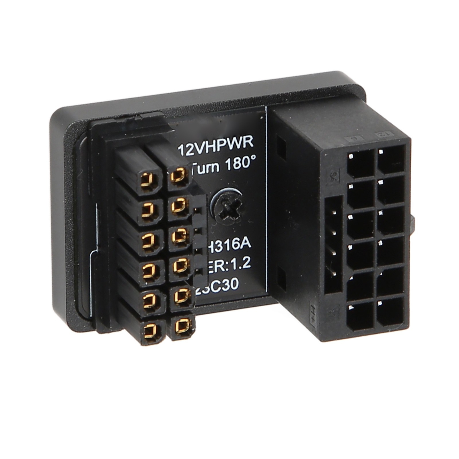 GPU PCIe Connector 600W 12V HPWR 16P to 16P Male to Female 180 Degrees GPU Power