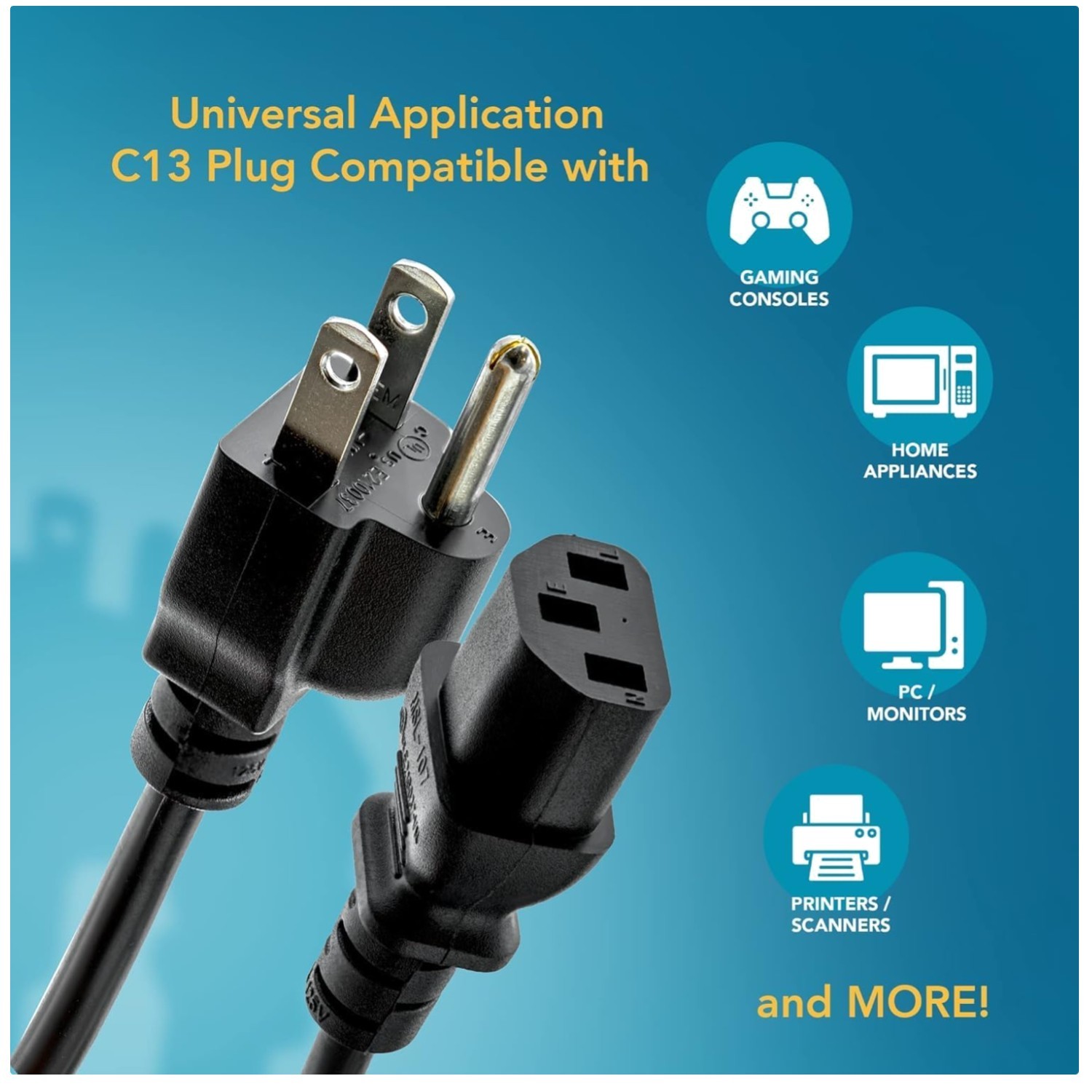 Bulk 10ft Power Cords 10-Pack - IT Departments, Data Centers