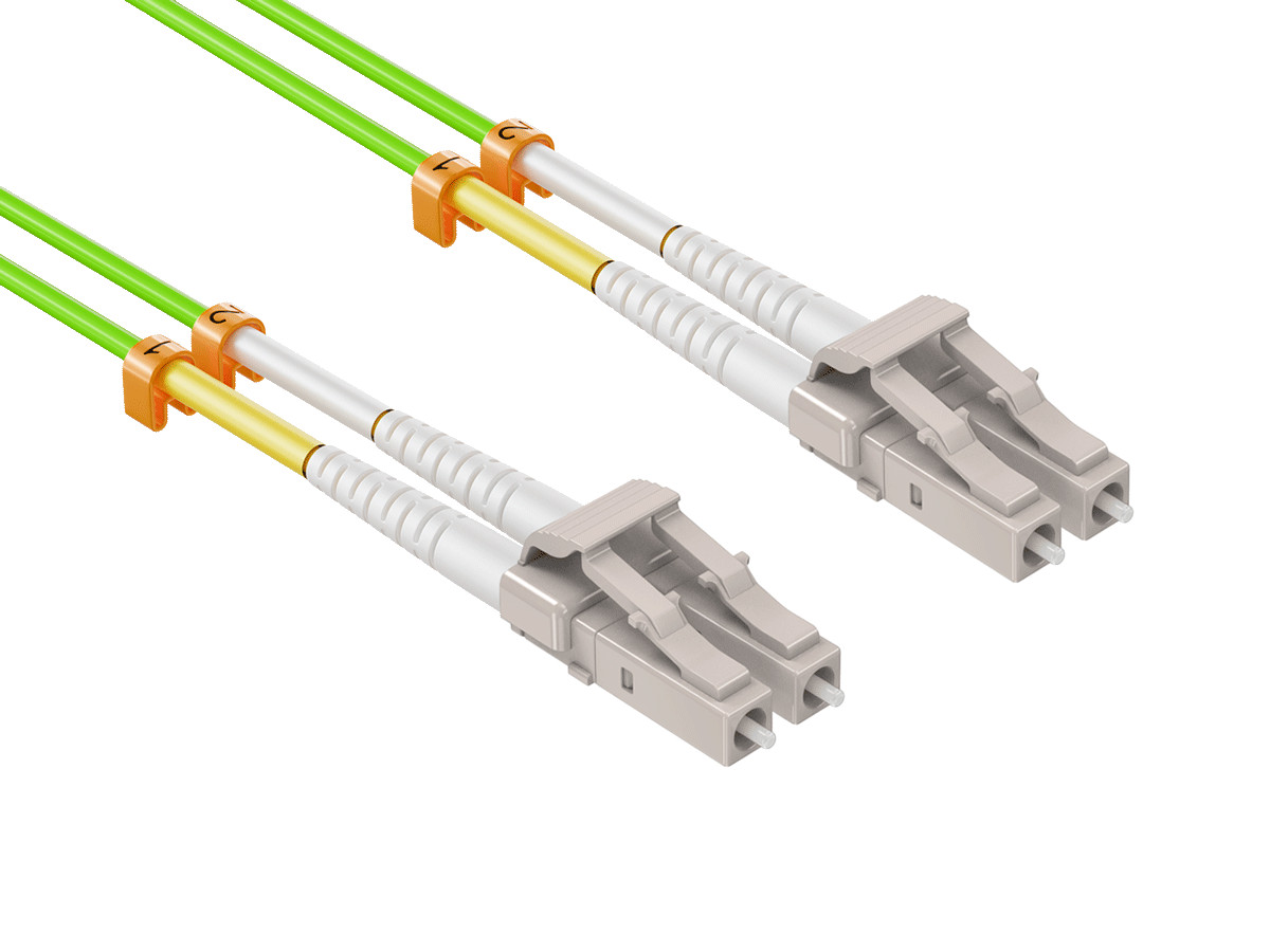 5m OM5 LC to LC UPC Duplex Corning Fiber Optic Cable Wide Band Multimode Fibe...