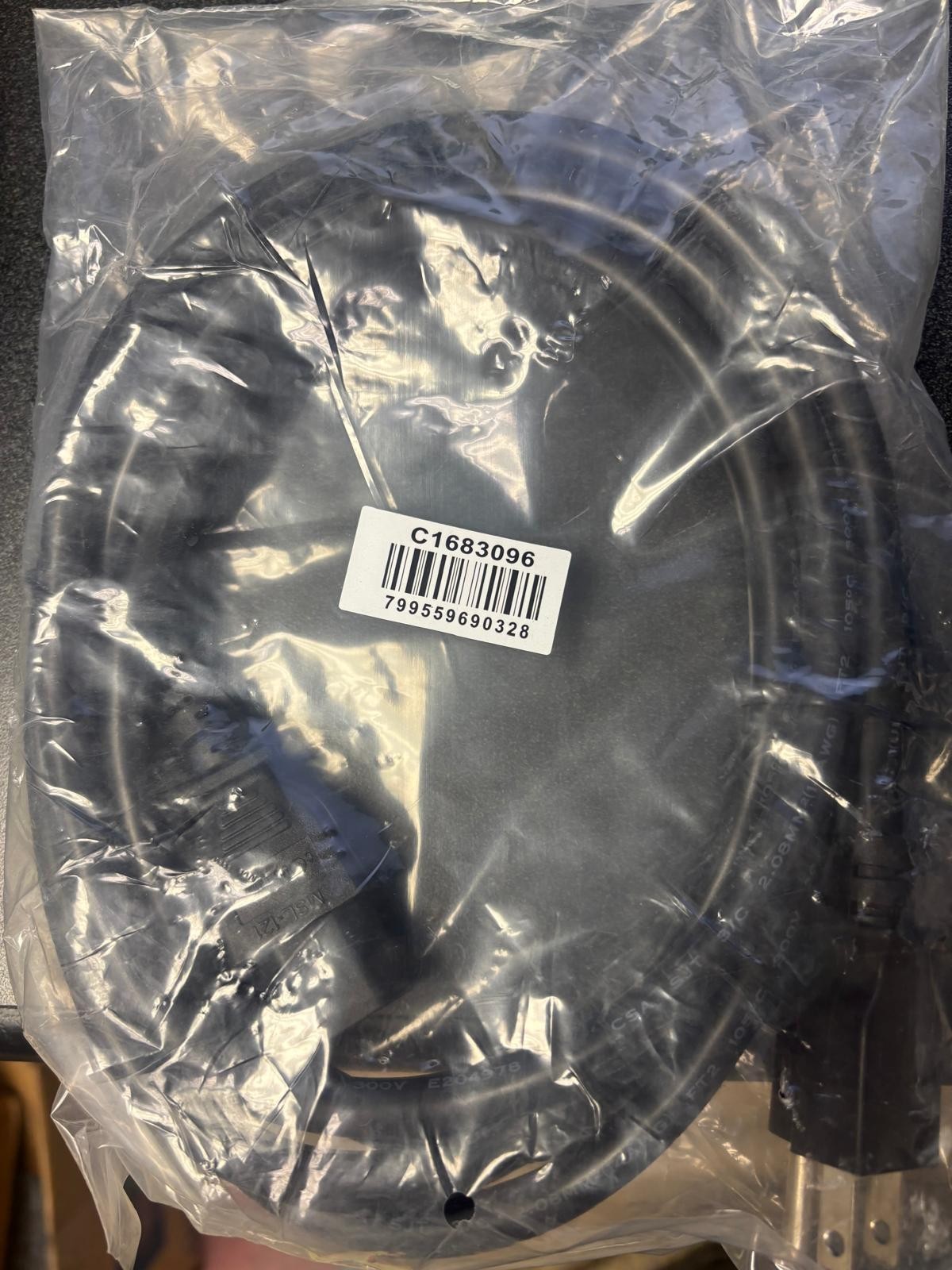 MSL-121 NEMA 5-15P to IEC320 C15 8Ft Power Cord 14AWG - NEW