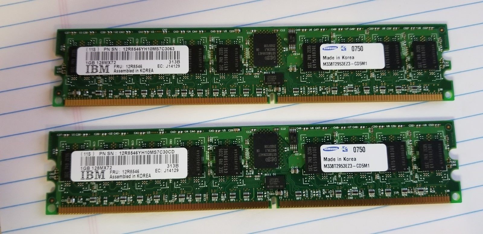 IBM 4474-9406 2GB 2x1GB Kit DDR2 Main Storage Memory Kit  313B Free Tech Support