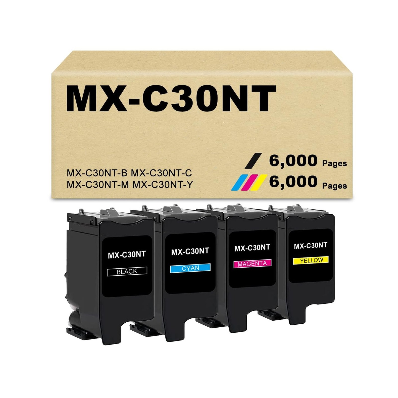 MXC30NT MX-C30NT Toner Cartridge Replacement for Sharp MX-C30NT MX-C30NT-B MX...