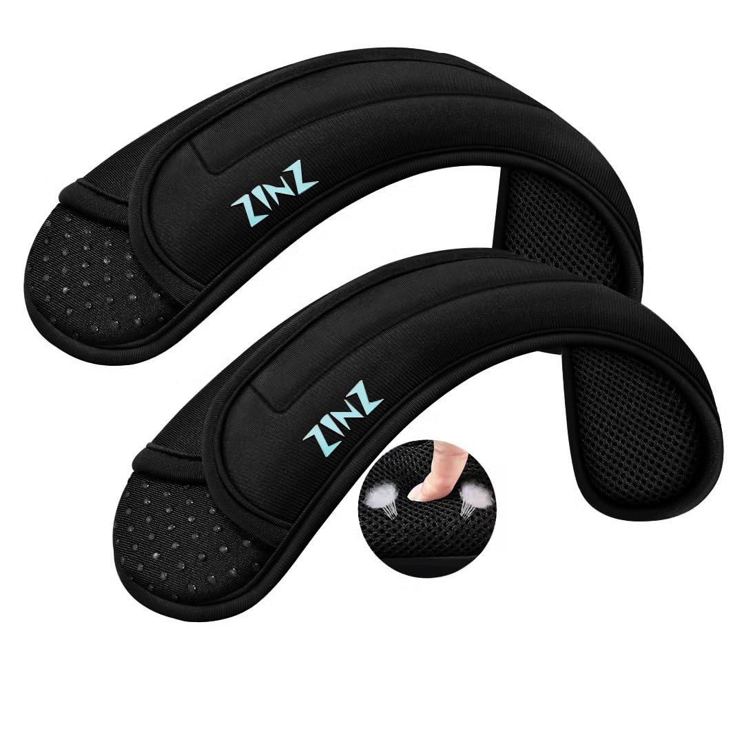 ZINZ 2-Pack Universal Shoulder Pad with Ultra thick 33 cm, Black-2pack 