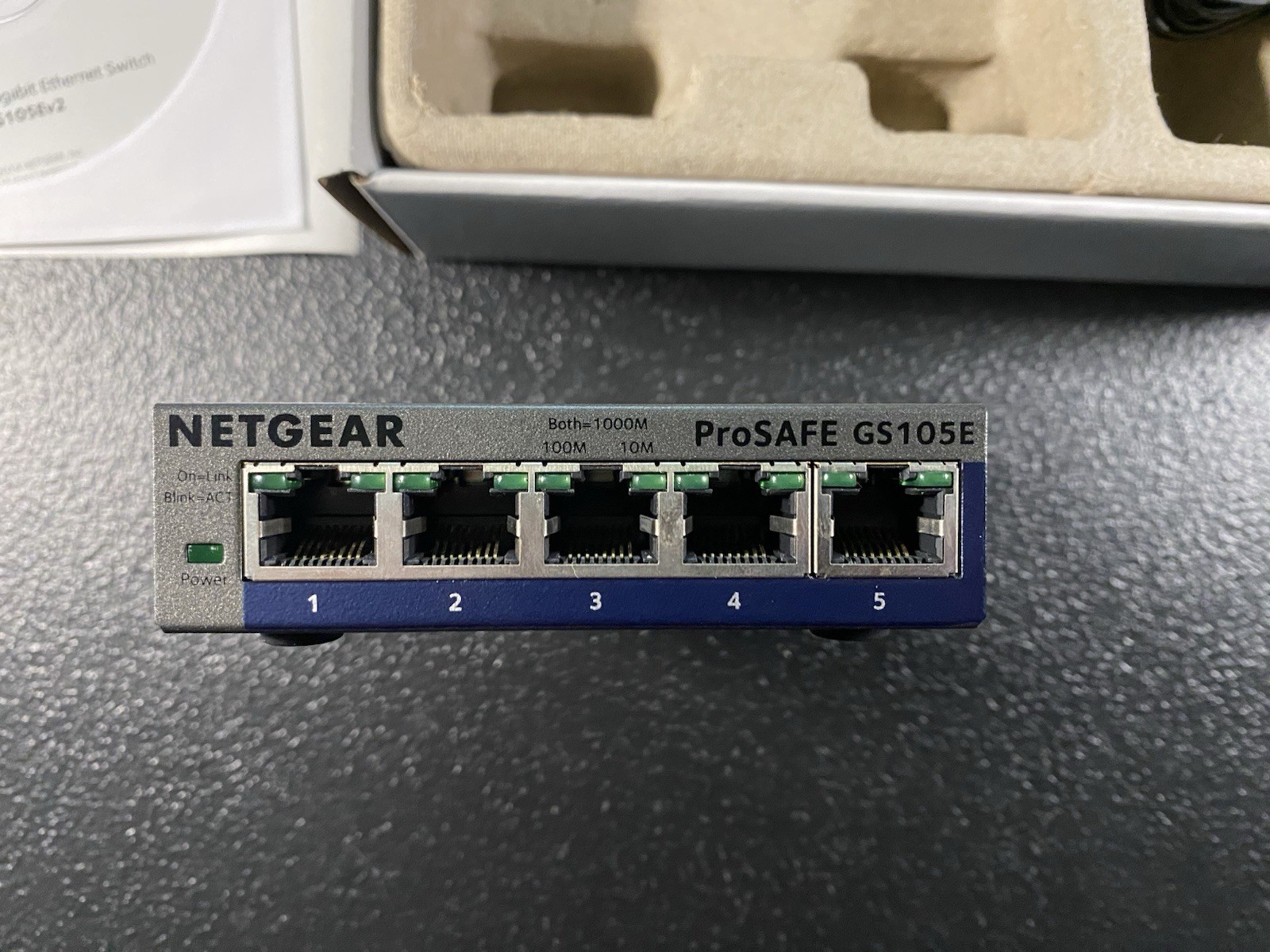 NetGear ProSafe Plus Switch GS105E-200NAS Manufacturer Lifetime Warranty