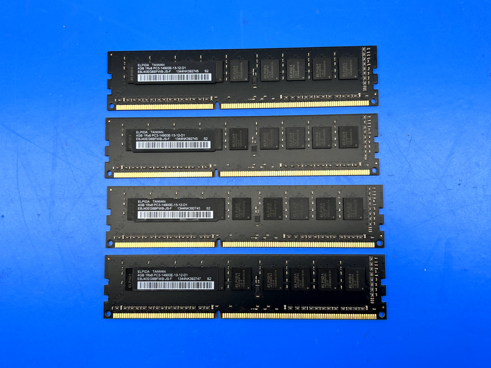 Elpida 16GB (4x 4GB) 1Rx8 PC3-14900E DDR3-1866 ECC Memory EBJ40EG8BFWB-JS-F