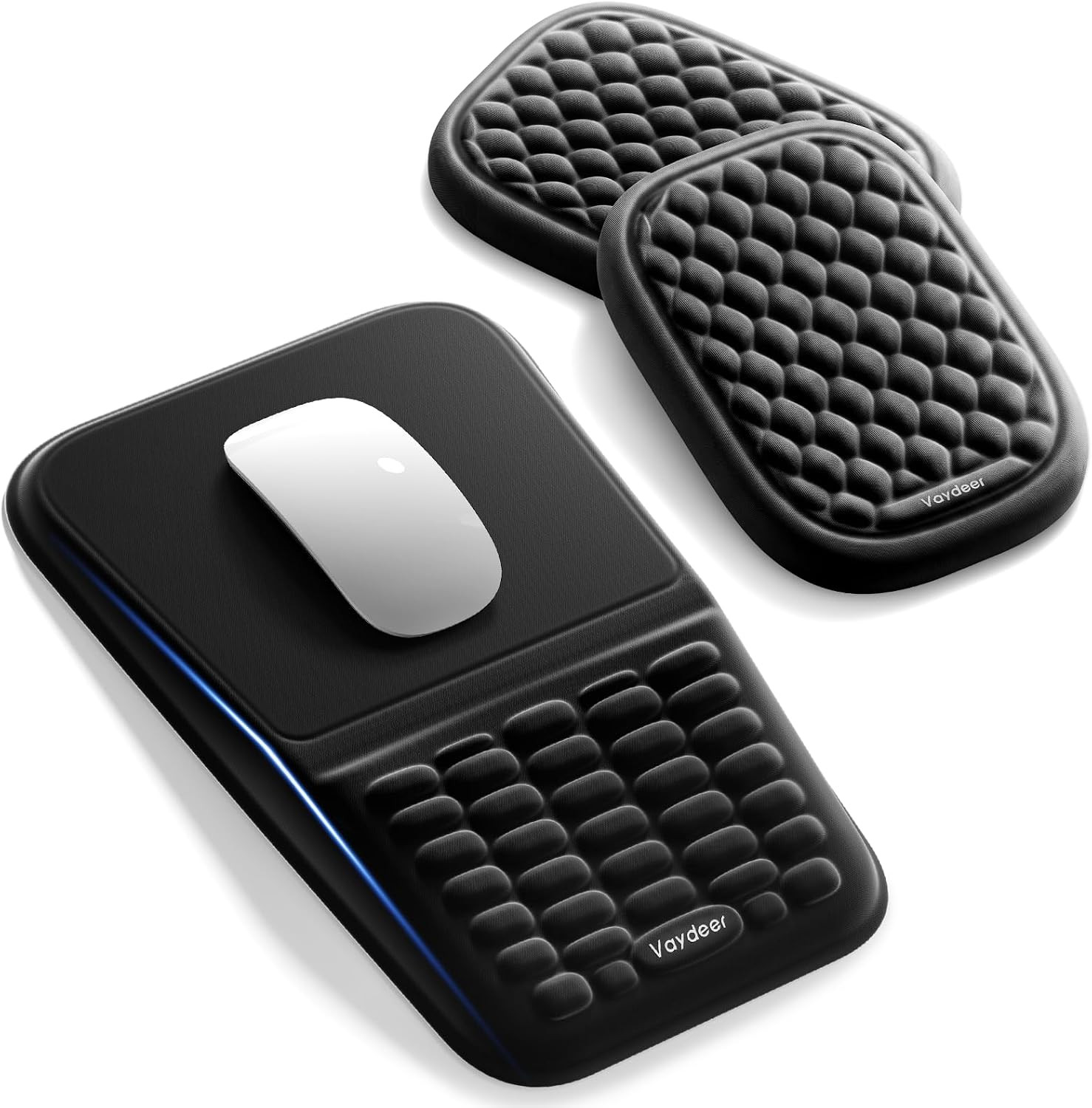 Vaydeer Ergonomic Mouse Pad with Wrist Rest and 2 Pcs Elbow Rest Pads
