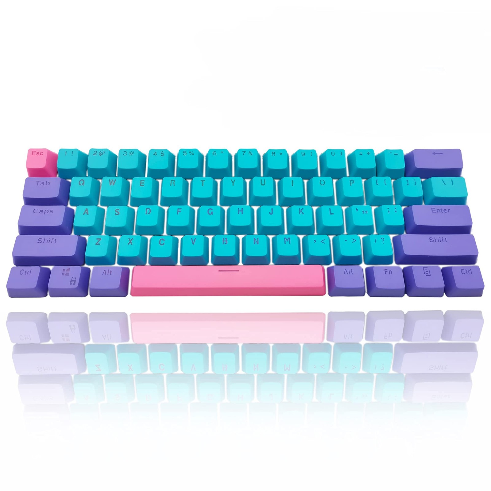 GTSP Joker Blue OEM Profile PBT Keycaps Set 61 Keys for 60 Percent Keyboard