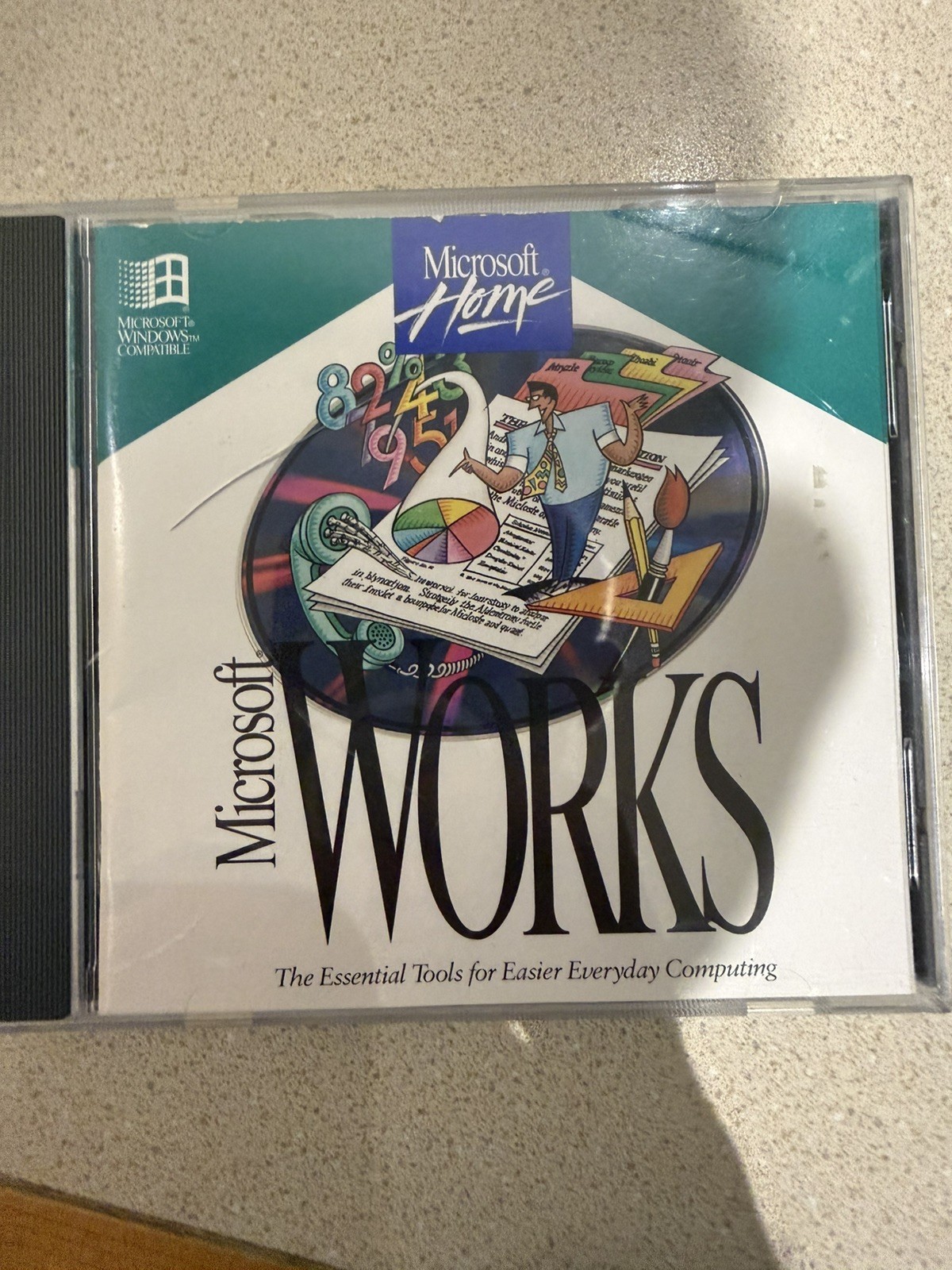 Microsoft Home WORKS CD-ROM 1994 with manual vintage