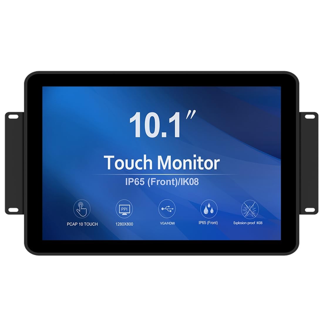 GreenTouch 10.1 inch 10 Points Front Waterproof Industrial IN, Black
