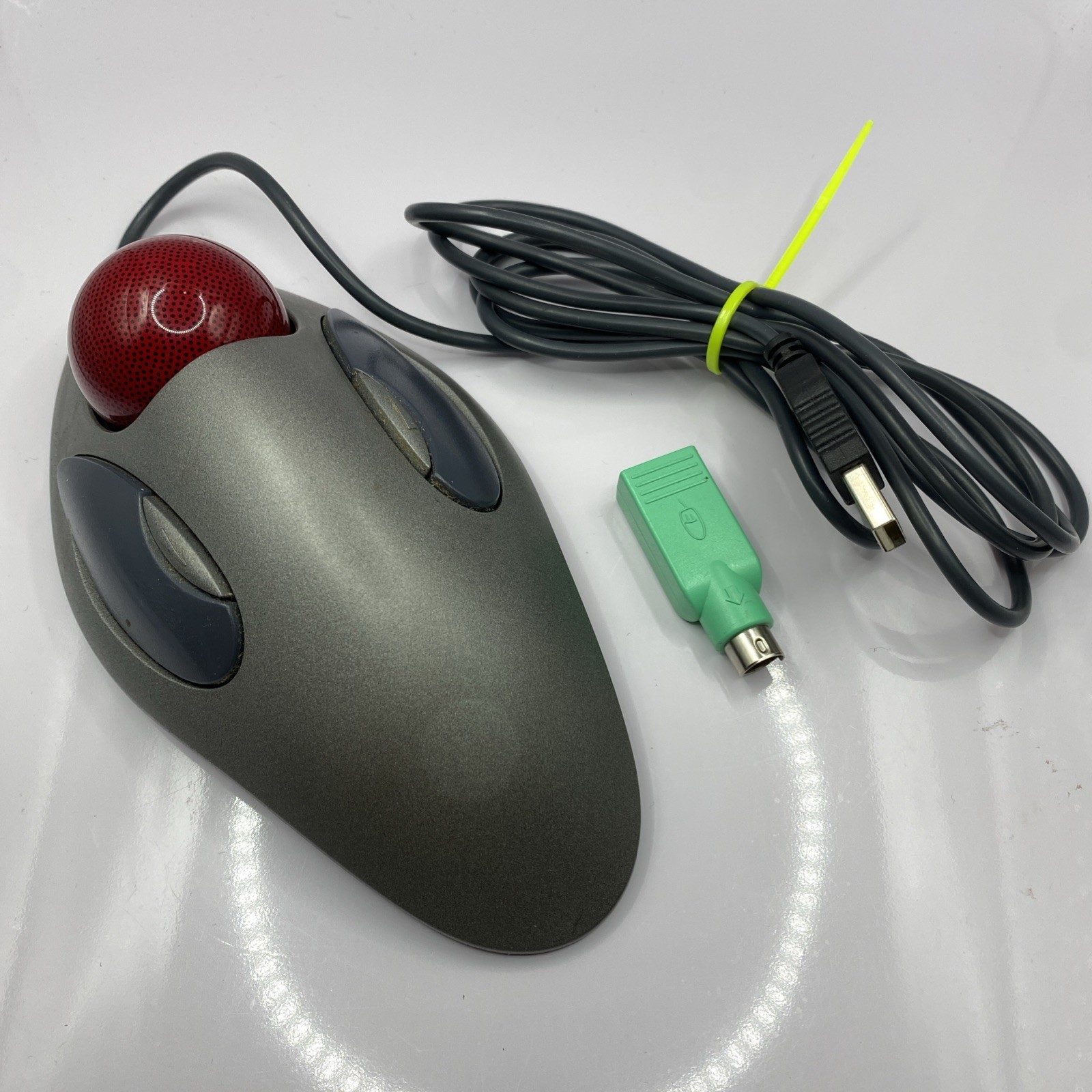 Logitech T-BC21 PC Mouse Trackman Trackball Marble Ergonomic Ambidextrous Works
