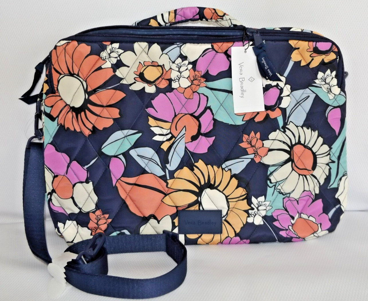 VERA BRADLEY Ultralight Laptop Workstation Crossbody Carrier Case Santa Fe Sun