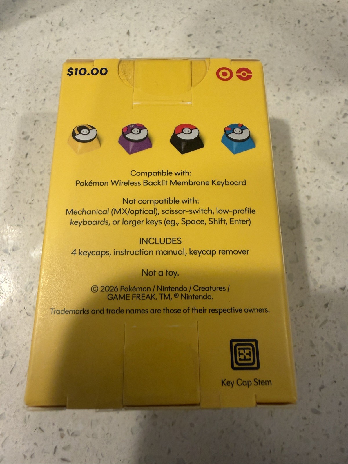 Pokemon x Target Pokeball Keycaps Keyboard Key Caps 4pc Limited Edition Drop