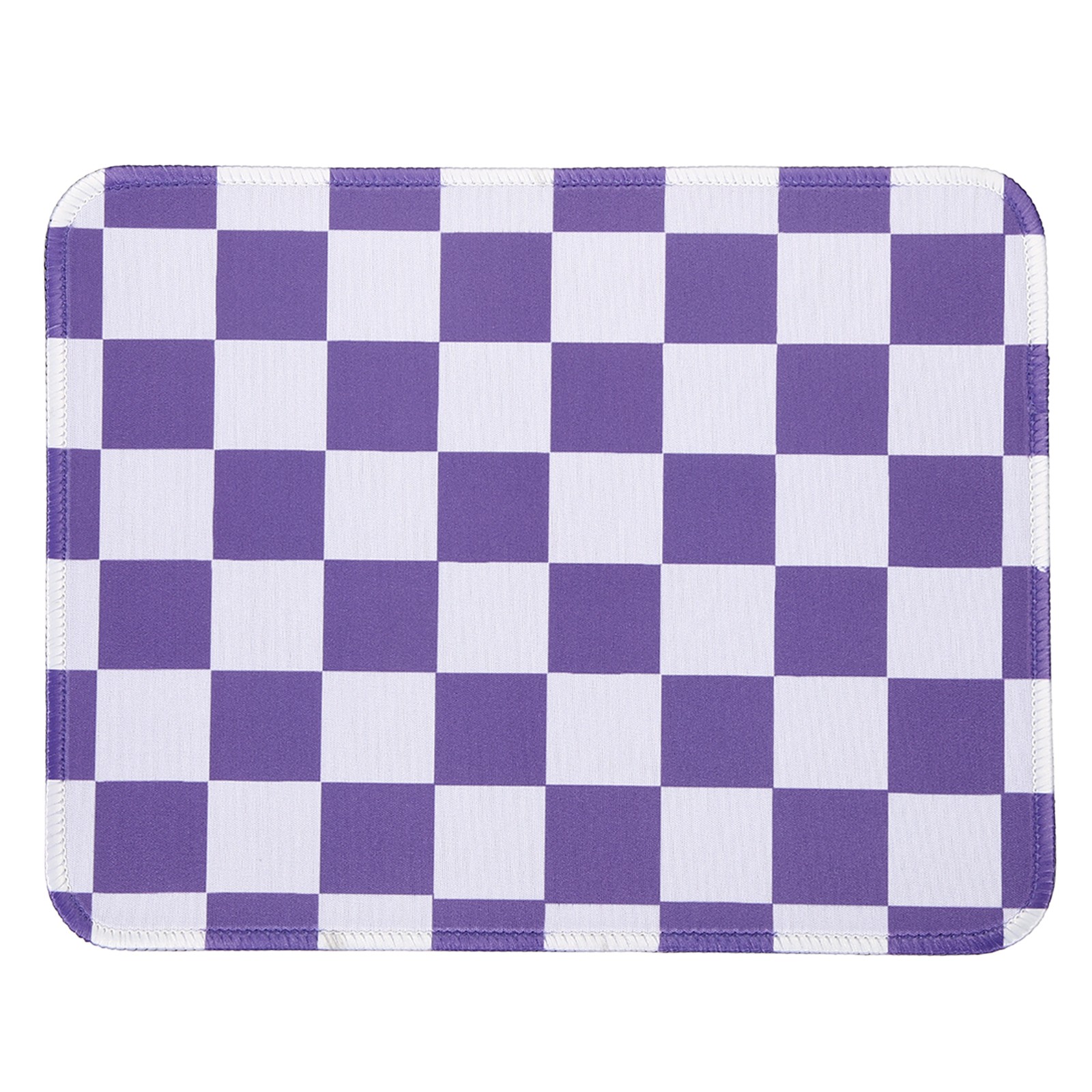 Checkered Mouse Pad Aesthetic Plaid Grid Mousepad 10.2x8.3", Purple/White